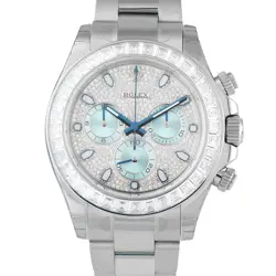 ROLEX DAYTONA DIAMOND PAVE DIAL PLATINUM WATCH 116576TBR
