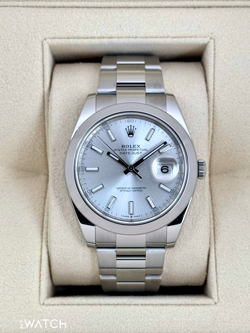 NEW 2025 ROLEX DATEJUST 41MM 126300 STAINLESS STEEL OYSTER SILVER DIAL