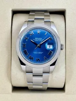 NEW 2025 ROLEX DATEJUST 41MM 126300 OYSTER BLUE ROMAN NUMERAL DIAL