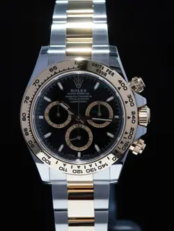 ROLEX 126503 DAYTONA TWO TONE BRACELET MEN'S WATCH IN BLACK, OYSTERSTEEL 40MM