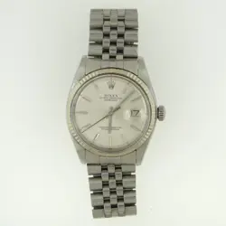 ROLEX 1601 36MM STEEL FLUTED BEZEL JUBILEE BAND