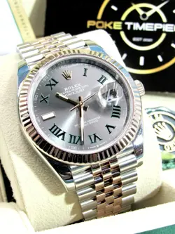 ROLEX DATEJUST 41 WIMBLEDON 126331 ROSE GOLD JUBILEE FLUTED 2025 RSC 2019 CARD