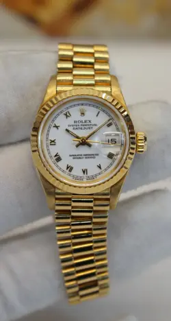 ??LADIES 18K ROLEX DATEJUST PRESIDENT AUTOMATIC WATCH 69178 FULL SET BOXES ??