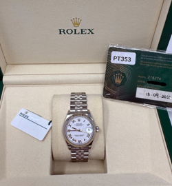 ROLEX DATEJUST 31MM 278274 SILVER JUBILEE BRACELET WITH SILVER FLUTED BEZEL