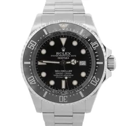 MINT ROLEX SEA-DWELLER DEEPSEA 126660 BLACK STAINLESS STEEL DIVE 44MM WATCH