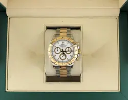 2009 ROLEX DAYTONA 116523 WHITE DIAL TT 18KT OYSTER NO PAPERS 40MM