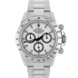 ROLEX DAYTONA COSMOGRAPH STAINLESS STEEL WHITE 40MM 116520 OYSTER WATCH