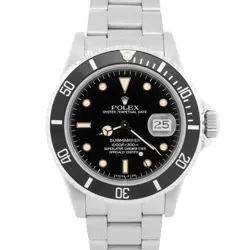 VINTAGE ROLEX SUBMARINER DATE PATINA 16800 40MM STEEL AUTOMATIC OYSTER WATCH