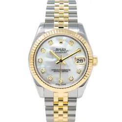 ROLEX DATEJUST 31 STEEL & GOLD 178273 MOTHER OF PEARL DIAMOND, JUBILEE - PRE-...