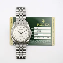 2009 ROLEX DATEJUST 36, 116234,  STEEL & GOLD, SILVER JUBILEE DIAMOND DIAL, J...