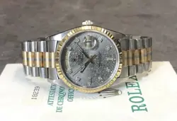 ROLEX DAY-DATE 36MM 18239 TRIDOR JUBILEE SILVER DIAMOND DIAL WITH PAPERS - 1989