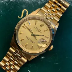 ROLEX DATE 15007 14K YELLOW GOLD CHEVROLET JUBILEE AUTOMATIC WRISTWATCH