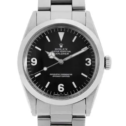 ROLEX EXPLORER CAL.1570 HACKED 1016 BLACK ALL TRITIUM 96 NUMBER ANTIQUE MENS