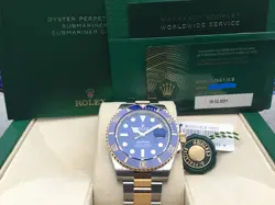 ROLEX OYSTER PERPETUAL SUBMARINER STEEL & GOLD 126613LB COMPLETE SET