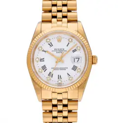 ROLEX OYSTER PERPETUAL DATE 15238G WHITE/DIAMOND WATCH 676811