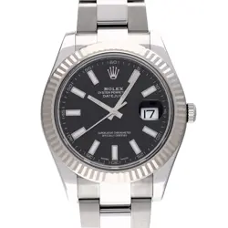 ROLEX DATEJUSTII 116334 BLACK WATCH 675974