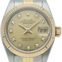 ROLEX DATEJUST LADIES WATCH 10P DIAMOND 69173G(X) K18YG/STAINLESS STEEL WOME...