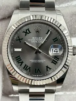 ROLEX DATEJUST 41MM WIMBLEDON DIAL OYSTER BRACELET 126334 BOX & PAPERS 2021
