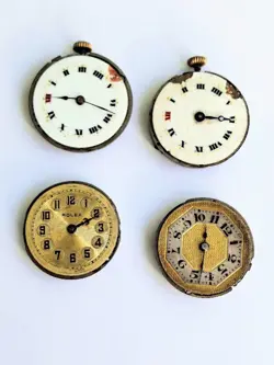 ROLEX MOVEMENTS X 4 FOR PARTS AND RESTORATION PROJECT.