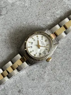 ROLEX DATE 6917 STEEL GOLD AUTOMATIC LADIES ORIGINAL PRESERVED WORKING