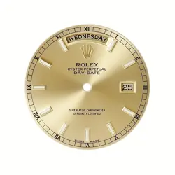 ROLEX DIAL FOR DAY DATE CHAMPAGNE GOLD CALENDAR DATE DISK REPLACEMENT TRITIUM 2