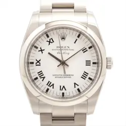 ROLEX AIR-KING 114200 SS SS AT WHITE DIAL