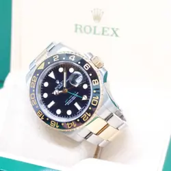 ROLEX 40MM BLACK DIAL 2 TONE GMT MASTER 2 REF: 116713LN (2009)