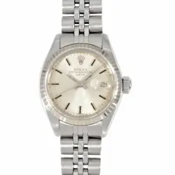 ROLEX 6917 OYSTER PERPETUAL DATE WRISTWATCH SILVER DIAL LADIES USED