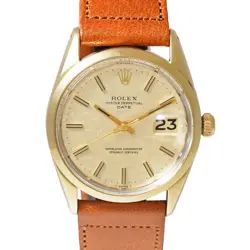 ROLEX OYSTER PERPETUAL DATE REF. 1550 ANTIQUE CHAMPAGNE MEN WATCH FROM AROUND 1