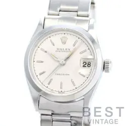 OH COMPLETED ROLEX OYSTER DATE 6466 0 BOYS SILVER SS WATCH OYSTER DATE SILVER SS