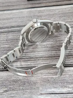ROLEX AIR-KING 116900 SILVER OYSTER BRACELET WITH SILVER BEZEL
