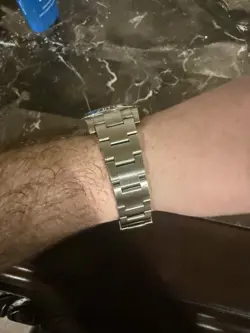 ROLEX AIR-KING 116900 SILVER OYSTER BRACELET WITH SILVER BEZEL