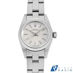 ROLEX OYSTER PERPETUAL 67180 SILVER BAR U SERIES LADIES USED WATCH