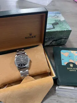 ROLEX AIR KING 14000M 34MM MEN'S STAINLESS STEEL AUTOMATIC WATCH