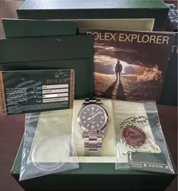ROLEX EXPLORER 1 114270 M SERIES ROULETTE FULL SET WITH BOX AND PAPERS