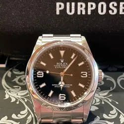 ROLEX EXPLORER 1 114270 ROULETTE ENGRAVING M SERIAL VINTAGE WATCH