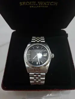 VINTAGE ROLEX DATEJUST 1601 36MM MATTE BLACK DIAL AUTOMATIC WATCH