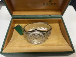 ROLEX DATEJUST 16234 MEN'S WATCH SILVER DIAL AUTOMATIC 35MM WITH BOX