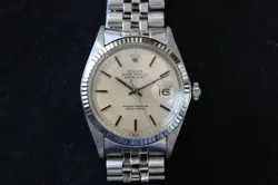 ROLEX DATEJUST 1601 SS WG IVORY DIAL RARE VINTAGE AUTOMATIC WATCH