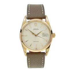 ROLEX OYSTERDATE PRECISION STAINLESS STEEL 34MM MANUAL WIND WATCH 6694