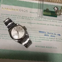 ROLEX OYSTER PRECISION 6426 MANUAL WIND SILVER DIAL VINTAGE WATCH WITH BOX