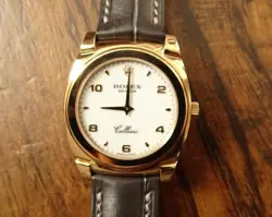 ROLEX CELLINI 5320 5 ROSE GOLD MANUAL WIND VINTAGE WATCH EXCELLENT CONDITION