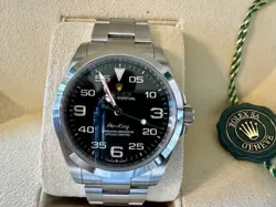 ROLEX AIR KING 126900 BLACK DIAL MENS AUTOMATIC WATCH