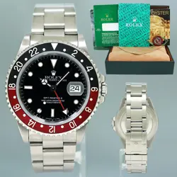 2025 SERVICE 16710 MINT ROLEX COKE GMT-MASTER II TRITIUM DIAL RED BLACK STEEL