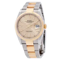 ROLEX DATEJUST 36 AUTOMATIC CHRONOMETER CHAMPAGNE DIAL WATCH 126233CFSO