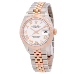 ROLEX DATEJUST AUTOMATIC CHRONOMETER WHITE DIAL LADIES WATCH 279171WRJ
