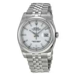 Rolex Datejust 36 White Dial Stainless Steel Jubilee Bracelet Automatic Men's