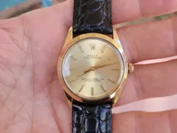 ROLEX 1024 OYSTER PERPETUAL GOLD CAP 34MM NICE