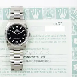 2003 ROLEX EXPLORER, 114270, 36MM, STEEL, BLACK DIAL, OYSTER BRACELET, BOX & ...