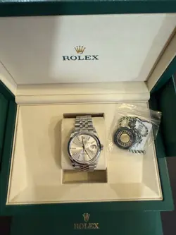 ROLEX DATEJUST 36MM SILVER DIAL  JUBILEE BRACELET  FULL SET 
